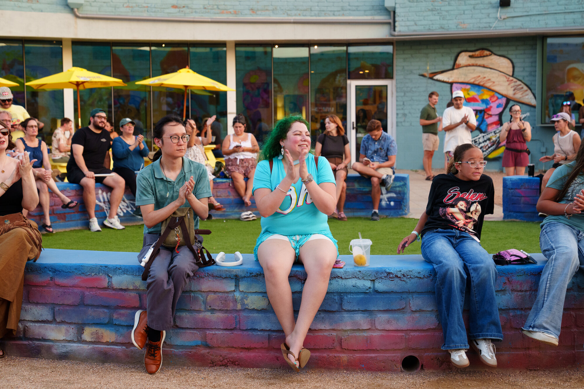 Audience at an outdoor concert